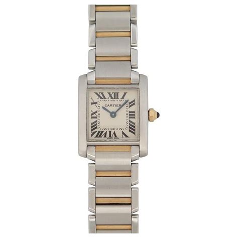 cartier montre tank francaise mm acier